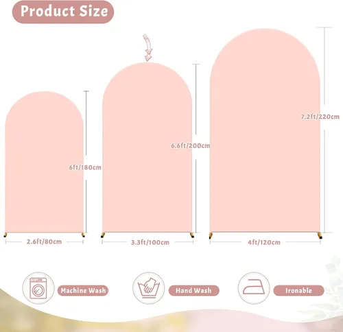 Vista 222 de Baby Blue Arch Backdrop Cover, 6FT Spandex Fitted Wedding Arch Stand Covers Round Top Chiara Backdrop Cover for Birthday Party Ceremony Banquet Azul