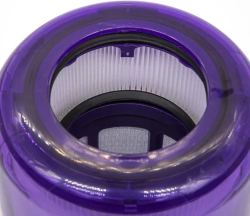 Vista 5 de Paquete de 2 piezas de repuesto de filtros de vacío compatibles con aspiradora Dyson V11 SV16 de tamaño grande, comparado con la parte 970422-01