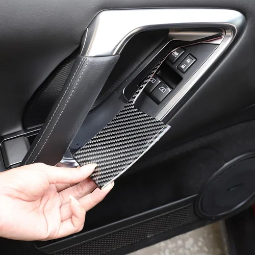 Vista 8 de Calcomanía de fibra de carbono para coche, botón de elevación, cubierta de panel para Nissan GTR R35 2008 a 2016 (fibra de carbono)