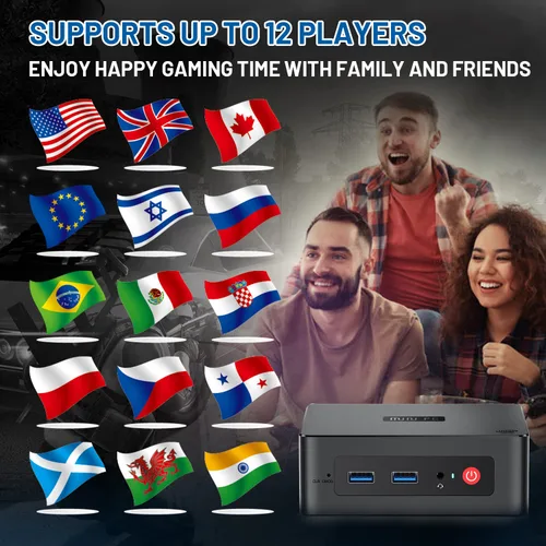 Vista 6 de Kinhank Mini PC,Super Console X PC Lite Retro Game Console with 120000+ Games,Compatible with PSPPS2PS1ARCADEATARISEGAMAME,Win10 & Batocera 33 Game