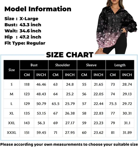 Vista 6 de Nadition Sudadera de manga larga de otoño para mujer, con cremallera de un cuarto, blusas de talla grande para mujer, sudaderas sueltas