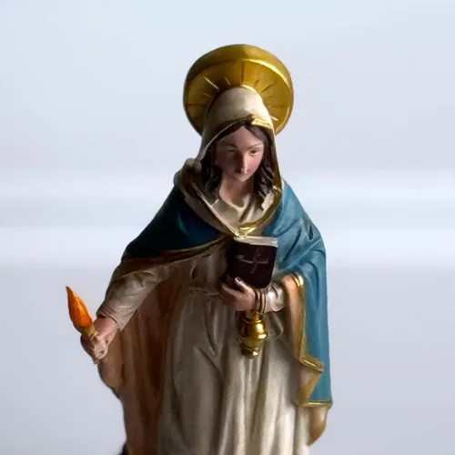 Vista 6 de Santa Marta de Betania Estatua de Resina - Figura Católica de 8" Santa Marta de Betania, Figura Catolica - Estatua de Resina