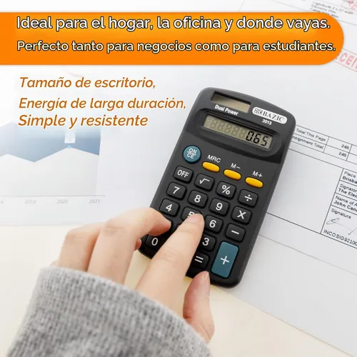 Vista 4 de BAZIC Products Calculadora de bolsillo de 8 dígitos, color negro