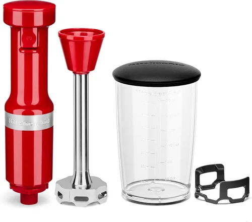Vista 7 de KitchenAid Batidora de mano de 9 velocidades + paquete de batidora de mano con cable de velocidad variable Rojo imperio