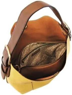 Vista 7 de Joy Susan - Bolsa clásica 2 en 1 para mujer, estilo hobo, Amarillo, talla única