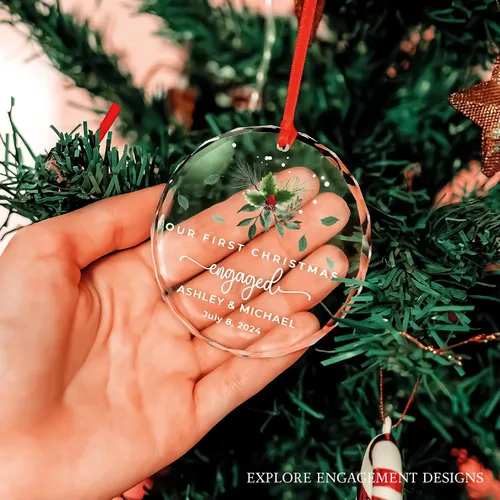 Vista 8 de Adorno de cristal personalizado para bautismo de bebé, regalo de bautismo para niños y niñas, regalo de confirmación, adorno de árbol de Navidad