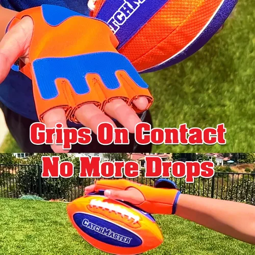 Vista 2 de Set de Fútbol Acuático CatchMaster – Pelota Ligera con Doble Cordón + 2 Guantes para Playa, Piscina o Patio – Diversión y Juego Activo para Niños