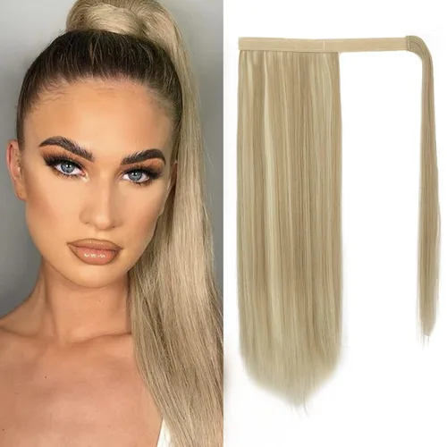 Vista 67 de BARSDAR Extensión de Cola de Caballo Corta y Recta - Extensiones de Cabello de Cola de Caballo con Cordón de 14 Pulgadas en Negro para Mujeres