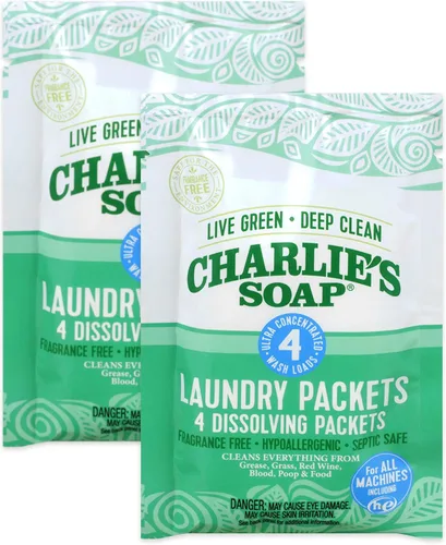 Vista 10 de Charlie's Soap Paquetes de detergente en polvo sin fragancia - 30 cápsulas (1 paquete)..