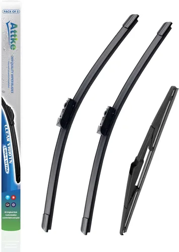 Vista 16 de ATTKE Limpiaparabrisas para Todo Clima, 15" + 15" Delanteros y 13" Trasero para Jeep Wrangler 2008-2018, Estilo OE Genuino (3 Limpiaparabrisas)