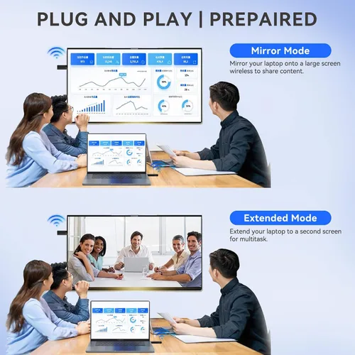 Vista 5 de SmartSee - Kit de transmisor y receptor inalámbrico HD 4K 2.4G 5GHz espejo de pantalla y extensor de pantalla de computadora portátil DSLR PS3/4 a