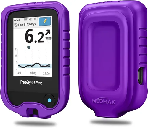 Vista 11 de MEDMAX Funda de silicona para Freestyle Libre 3 2 / Libre Reader, ligera, a prueba de golpes, antideslizante, funda protectora de gel suave con Negro