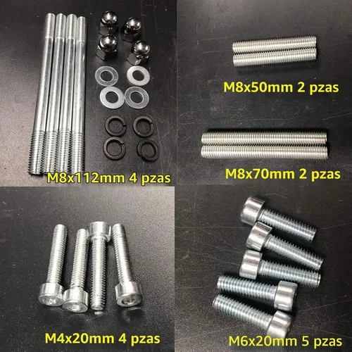 Vista 2 de Pernos del motor Studs,Juego de tornillos, motor de gas de 2 tiempos yd100/66cc/80cc, bicicleta motorizada a gas