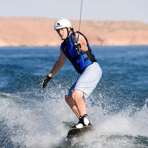 Vista 7 de Obcursco Cuerda Wakeboard, línea de deportes acuáticos con mango EVA. Ideal para esquí acuático, wakeboard, rodillera