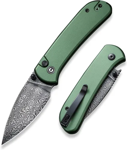 Vista 11 de CIVIVI Cuchillo Plegable de Bolsillo - Cuchillo con Bloqueo de Botón con Abridor de Pulgar para EDC, Hoja 14C28N de 2.98", Mango de Aluminio, Negro