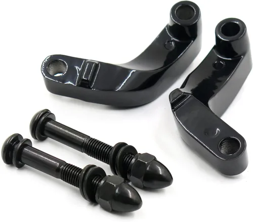 Vista 2 de MT387-BK Adaptador de Montaje de Espejos Negros Compatible con H-D Heritage Flstc Fxcwc Super Glide Fxdc Wide
