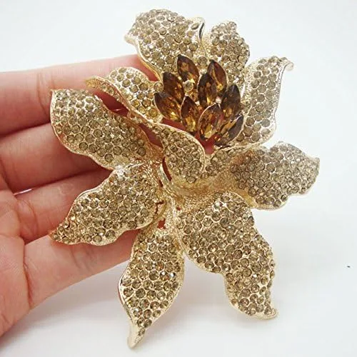 Vista 3 de TTjewelry B10461600 - Broche de orquídea (cristal)