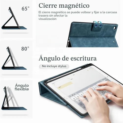 Vista 6 de Antbox Funda para iPad de 9ª generación, iPad de 8ª/7ª generación de 10,2 Azul