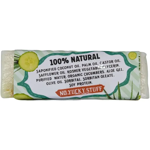 Vista 4 de Pepino fresco Aloe BAR JABÓN Aceite de coco Cártamo Pepinos orgánicos
