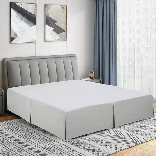 Vista 8 de Cathay Home Falda de cama plisada de microfibra de doble cepillado de fácil ajuste, ultra suave, resistente a la decoloración y a las arrugas
