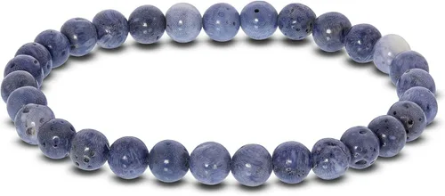 Vista 124 de Gem Avenue Handmade Round Bead Stretch Bracelet Unisex Natural Stone Beaded Jewelry for Men & Women, Elastic Wristband for Daily Wear