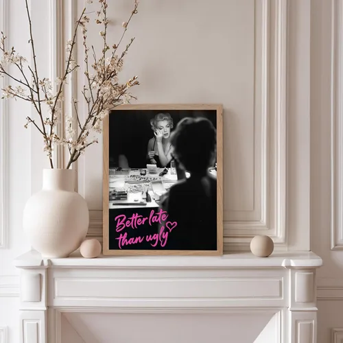 Vista 5 de Poster Master Mejor Tarde Que Feo - Póster de Marilyn - Arte Moderno y Pop - Regalo Moderno para Hombres, Mujeres y Fashionista - Decoración