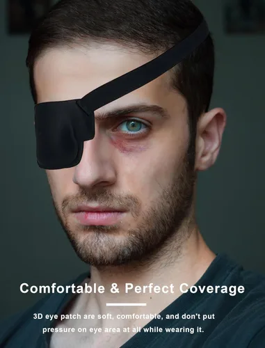 Vista 3 de Parche para los ojos, 2 parches médicos para los ojos para adultos y niños, parches para ojos perezosos para ambliopía 3D para ojo derecho (derecha)