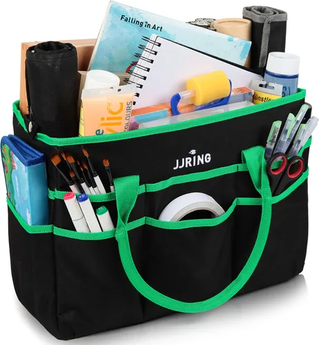 Vista 13 de Jjring Fundamental Organizer - Bolsa de nailon 600D para artistas, borde azul