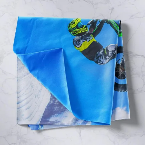 Vista 2 de Feelyou Tapiz para bicicleta de montaña, motocross y deportes extremos, tapiz para colgar en la pared para niños y niñas, decoración 3D