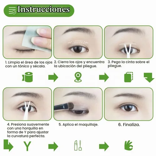 Vista 8 de Elevación de ojos de las tiras correctoras del párpado de las etiquetas engomadas naturales Adhesivo unilateral