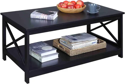 Vista 4 de Convenience Concepts – Mesa de café Oxford, Madera, Negro
