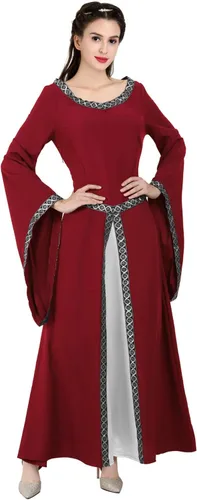 Vista 89 de Kranchungel - Vestidos renacentistas de estilo medieval/irlandés/campesino para mujer; disfraz de hada, para bailes