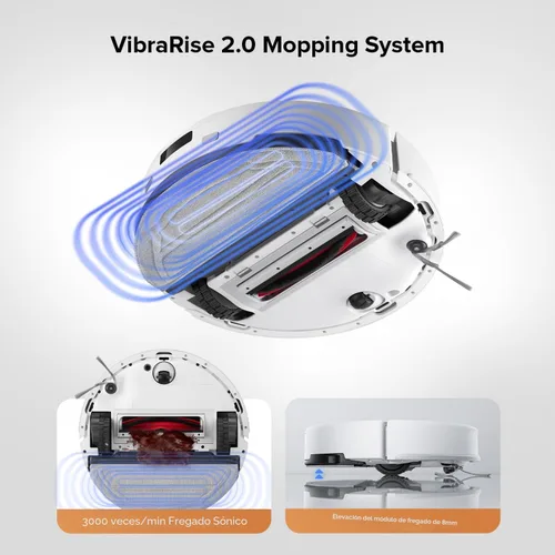 Vista 5 de roborock Robot aspirador y trapeador Q10 S5+, succión de 10,000 Pa, mejorado desde Q8 max+, 70 días de autovaciado, evita obstáculos, trapeador
