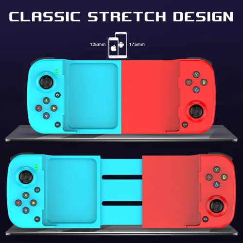 Vista 5 de Megadream Controlador de juego móvil Gamepad para iPhone iOS Android PC funciona con iPhone 161514131211, iPad, Samsung Galaxy, TCL, tableta, Call