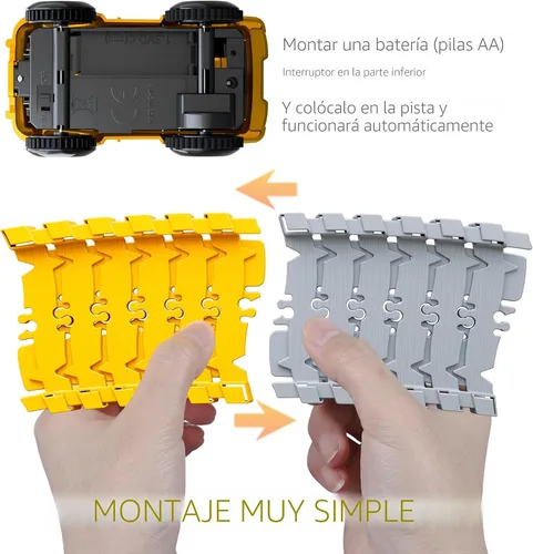 Vista 5 de Juguetes para niños 253 piezas Pista de carreras de construcción para niños de 3, 4, 5, 6, 7, 8 años, 5 piezas de camiones de construcción y coche