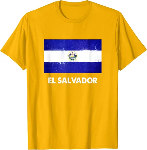Vista 47 de Camiseta de la bandera de El Salvador Camiseta salvadoreña