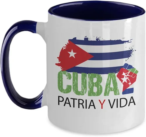 Vista 5 de Cafecito de Cuba Taza de café - Cuba Patria y Vida - Orgullo Cubano - Soy Cuba