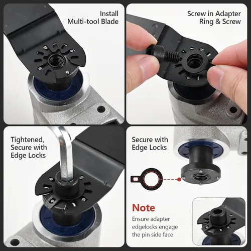 Vista 7 de 30 cuchillas multiherramienta de titanio, kit de metal de hoja de sierra oscilante universal para metal, clavos, madera, plástico, hojas de sierra