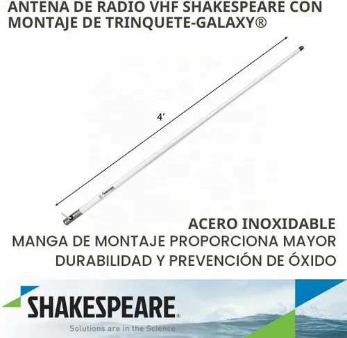 Vista 2 de Shakespeare Antena AM/FM de 4 pies para Galaxy 5420-XT