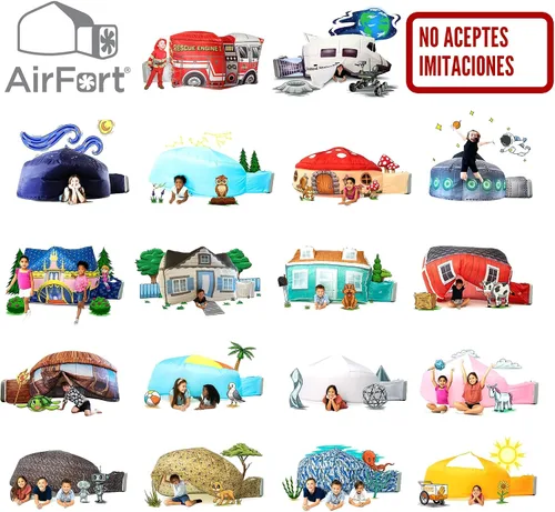 Vista 5 de El Original Patentado AirFort - Construye Un Fuerte en 30 Segundos, Fuerte Inflable para Niños, Tienda de Juego para 3-14 Años, Un Playhouse Donde