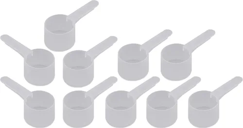 Vista 4 de Cuchara de envasado de medición de plástico de 0.6 fl oz (= 3.7 cucharaditas/= 18 cc/ = 0.61 fl oz), mango mediano - para medir y dispensar