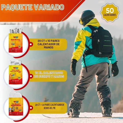 Vista 3 de Hand, Toe, & XL Body and Hand Warmers - Variety Pack - Air Activated - Odorless Hot Hand - Sport Temp