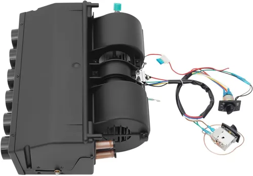 Vista 6 de Ensamble de evaporador de aire acondicionado A/C, enfriamiento por calor del evaporador, 258 CFM 3 velocidades 8A 80W 12V Ensamble de calentador
