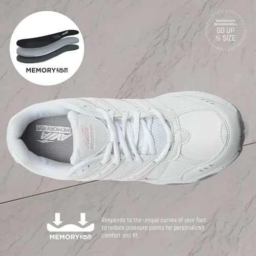 Vista 5 de Avia Verge Womens Sneakers - Tennis, Court, Cross Training, or Pickleball Shoes for Women, Classic Black or Walking White Sneakers with Arch