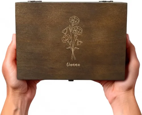 Vista 16 de Caja de Recuerdos de Madera Personalizada con Grabado Personalizado Caja de Memoria de Aventura para Parejas Recuerdos de Viaje Fotos Cartas - Cajas