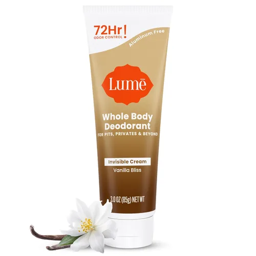 Vista 20 de Lume Desodorante para todo el cuerpo, tubo de crema invisible, control de olores de 72 horas, sin aluminio, sin bicarbonato de sodio, seguro