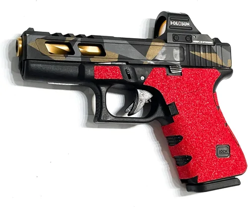 Vista 5 de Handleitgrips Cinta de agarre para pistola de papel de lija roja para Glock 19 Gen 5