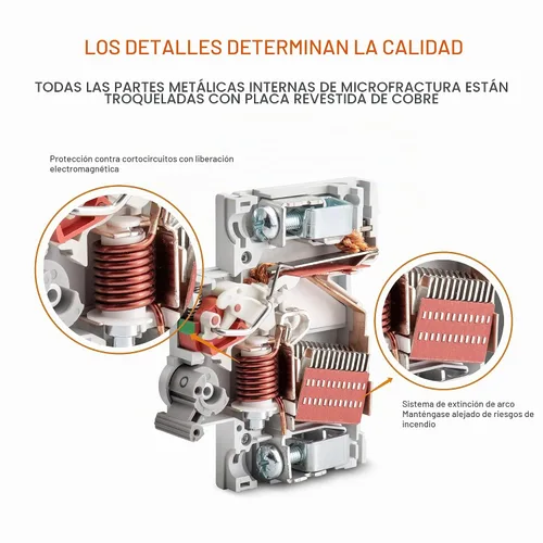 Vista 5 de Disyuntor DC 25A, montaje en riel DIN de 1 polo, interruptor de desconexión solar fotovoltaica de 250 V, protección contra sobrecorriente