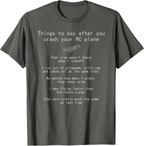 Vista 79 de Cosas que decir cuando te estrellas con tu camiseta RC Plane hobby