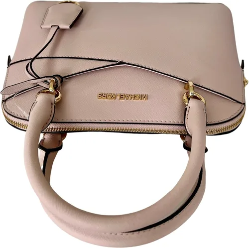 Vista 5 de Michael Kors Satchel de cúpula con logotipo mediano Jet Set